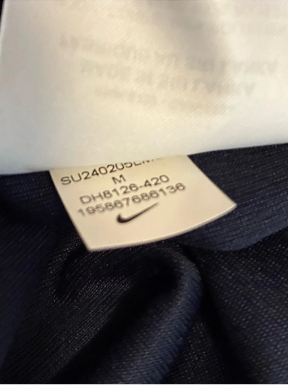 Nike Navy Mesh Athletic Tank with White Swoosh